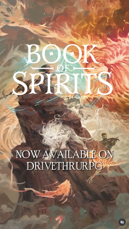 Book of Spirits logo overlaying the book cover art