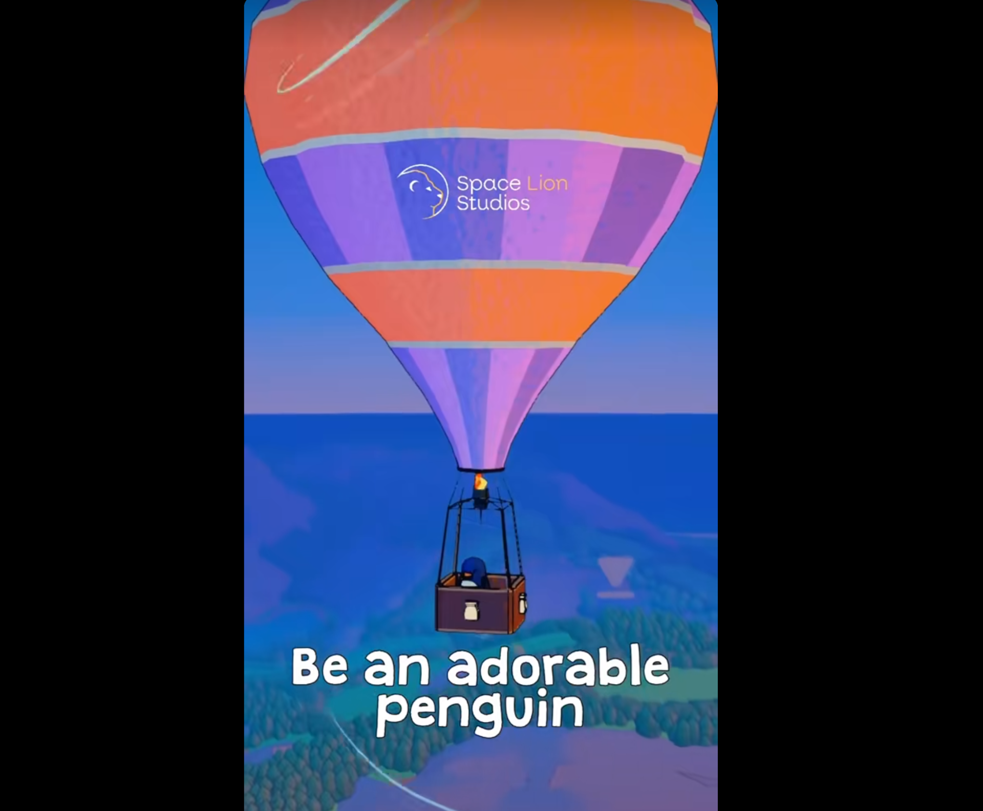 TikTok video screencap of a video encouraging you to be an adorable penguin