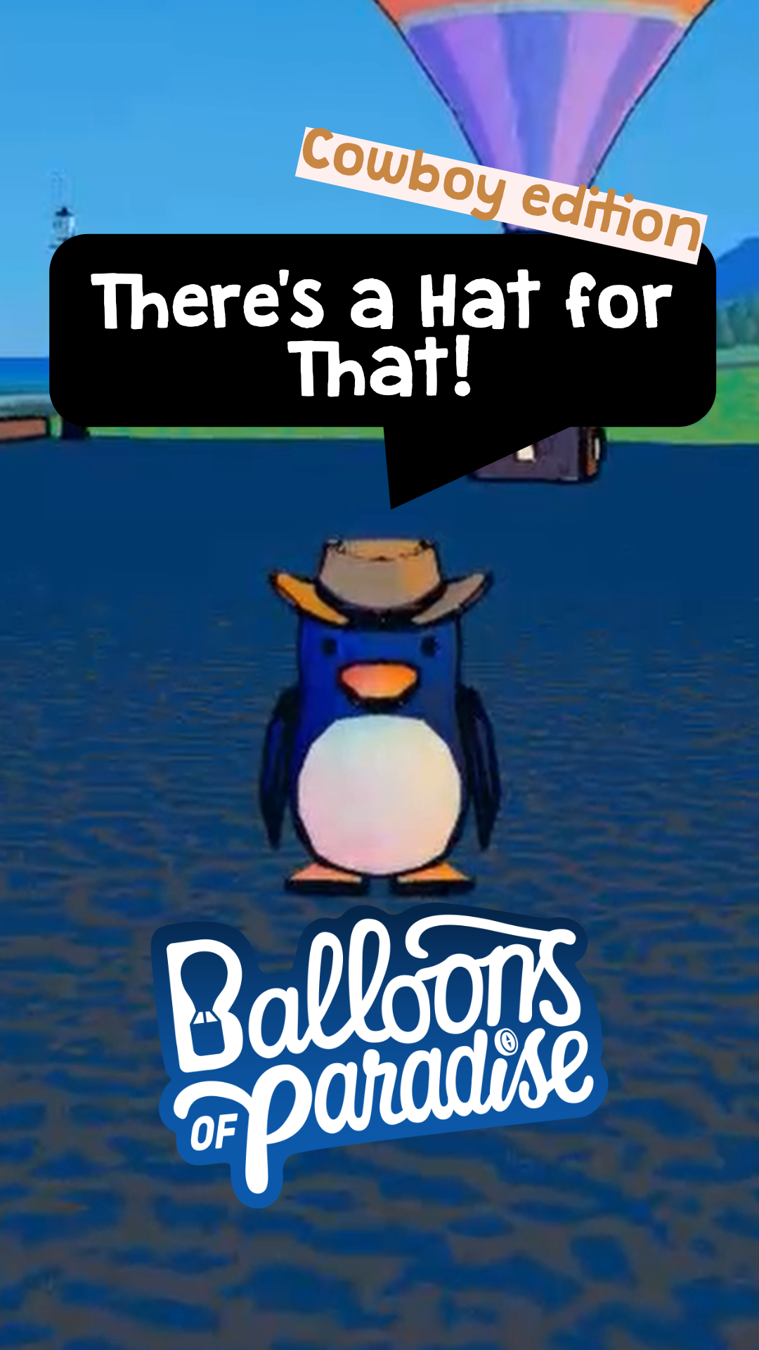 TikTok video seriees screencap a penguin in a hat